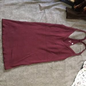 Burgundy top